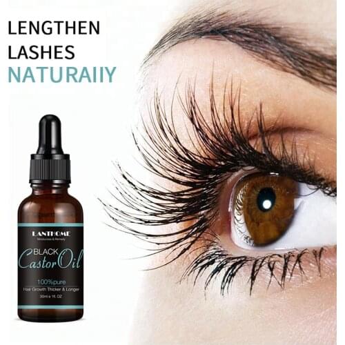 30ml Organic 100% Castor Oil Hair Growth Serum For Eyelashes Eyebrows Hair Growth Essential Oils Hair Growth Products TSLM1