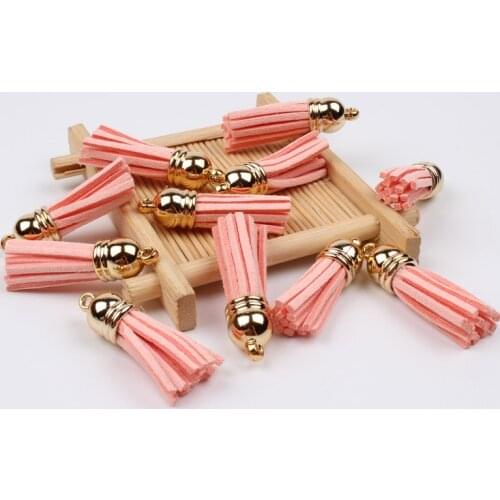 35mm 20pcs Vintage Velvet Tassels Pink Tassel Jewelry Finding Key Tassel Garments Accessories