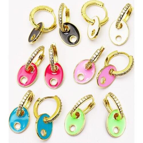 5 Pairs Emanel Pig nose jewelry earrings fashion colorful jewelry earrings for women fashion women jewelry gift 51237