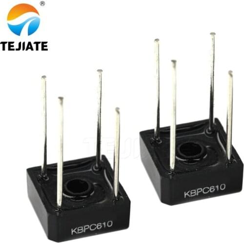 5PCS KBPC610 BR610 DIODE BRIDGE 1000V 6A BR-6 bridge rectifier new and original IC