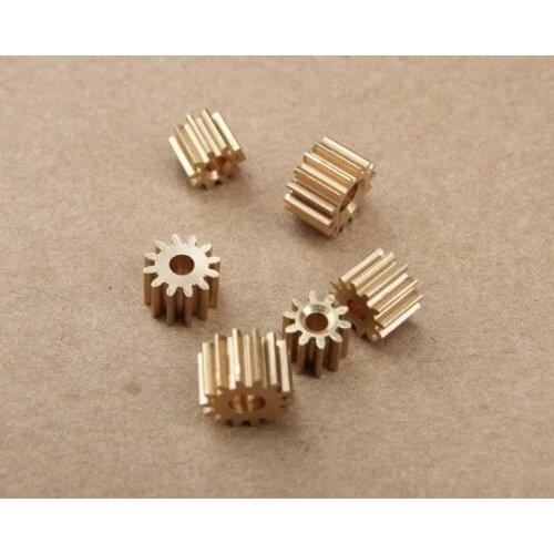 5pcs/lot 0.5 modulus 5mm hole copper gear 16 teeth metal gear for 775 755 motor spindle iron (9x5x4.97mm)