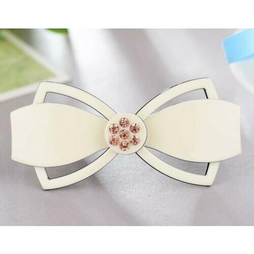 50 BLESSING Good Girl 3.5" Acrylic Bowknot Hair Bow France Women New Style