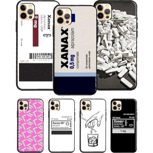 XANAX Case For Apple iPhone 11 12 Pro Max mini 6S 7 8 Plus XR X XS MAX SE 2020 Back Cover Coque