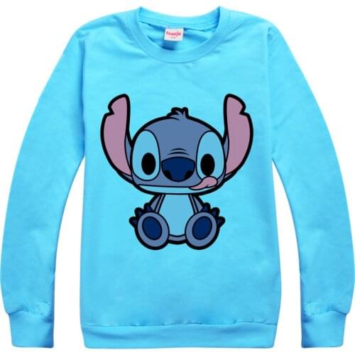Disney Stitch Children Clothing T-Shirt for Boys T Shirt Girl Cotton Tops Teenage Boy Kids Clothes Tshirts Fall Clothes for Kids