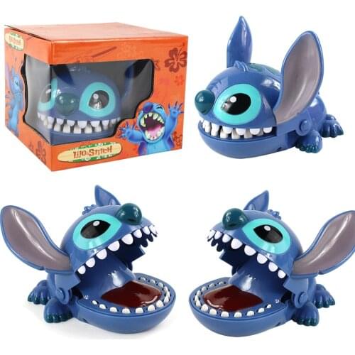 12cm Lilo & Stitch Cartoon Decoration Toys Stitch Bite Finger PVC Action Figure Model Dolls Gift