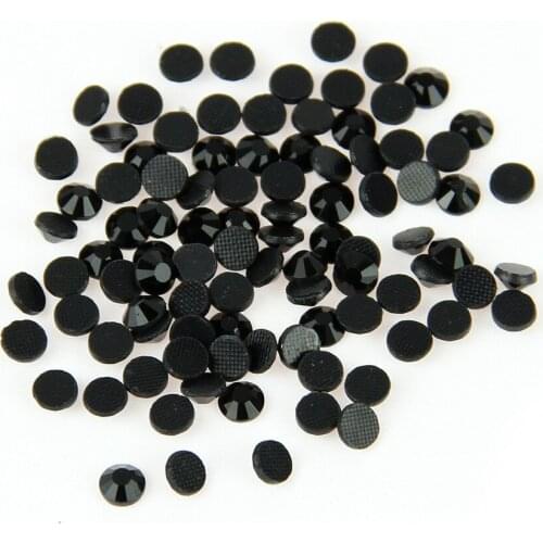 Hot Sell Best Quality Machine Cut Black ss30 40Gross Hotfix Rhinestones For Clothes Free Shipping