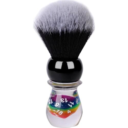 Shaving Brush Synthetic Badger Hair 26mm Lucky Dice Tuxedo Shaving Brush for Men Professional Wet Shaving
