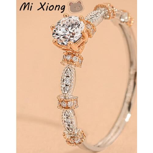 Mi Xiong s925 sterling silver designer craft carat diamond ring luxury aristocratic charm lady engagement brand jewelry
