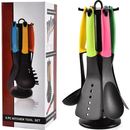 6-piece kitchen nylon kitchenware non-stick cooking shovel spoon set kitchenware set kitchen gadgets cooking tools