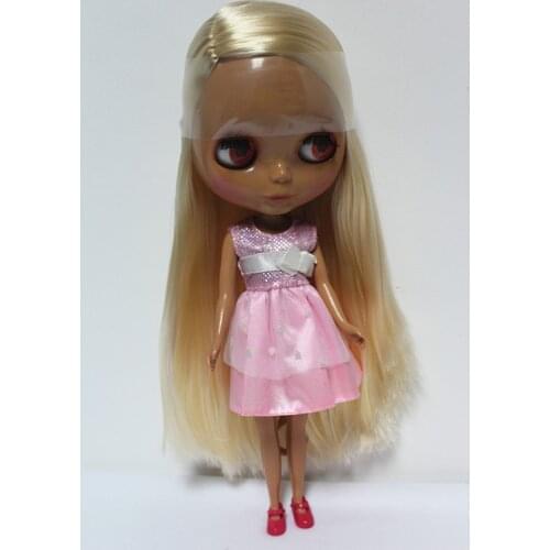 Free Shipping big discount RBL-127DIY Nude Blyth doll birthday gift for girl 4colour big eyes dolls with beautiful Hair cute toy