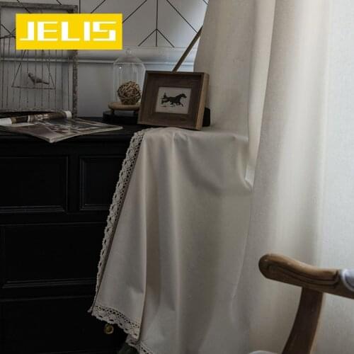 Modern Japanese Style Linen Curtain Thicken Gauze Curtain Contracted Bedroom Wave Window Balcony Gauze Shading Window Screen