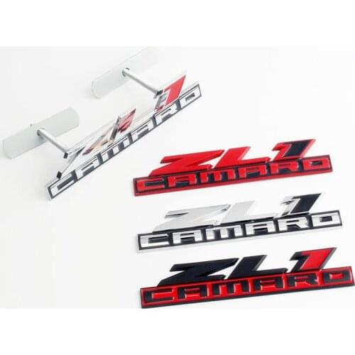 1 Pcs 3D Metal ZL1 Camaro Car Emblem Badge Sticker Logo Sticker Front Grille for Chevrolet Camaro ZL1 Colorado