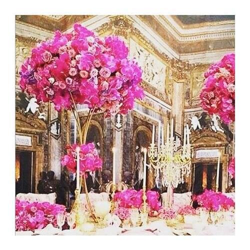 New style large silver Wedding decoration metal frame iron pillar flower stand wholesale senyu0246