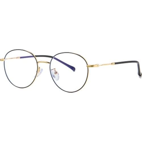 OEYEYEO New Metal Round Frame Mens Fashion Blue Light Proof Goggles Womens Fashion Frame Glasses Are Available In Four Colors