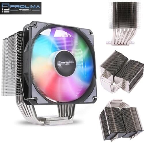 Prolimatech Basic 83 AMD Intel CPU Processor Radiator Cooling Cooler RGB Fan LGA 2011 2066 AM4 115X AM3 FM1 FM2 CPU heat sink