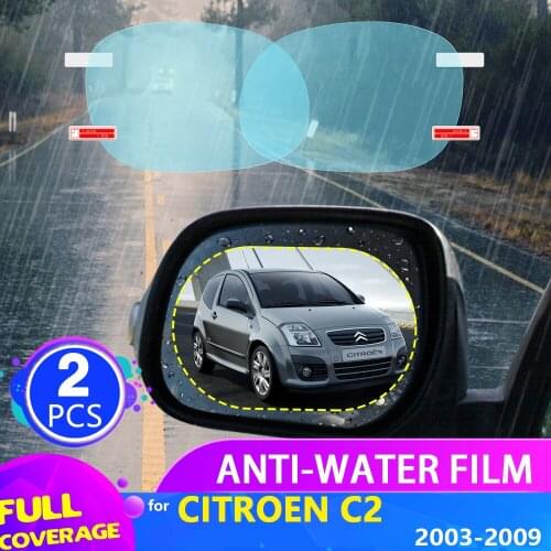 Car Rearview Mirror Film for Citroen C2 VTR 2003~2009 Full Cover Anti Fog Rainproof Sticker Accessories 2003 2005 2006 2007 2008