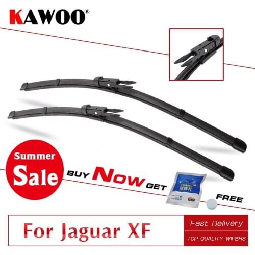 KAWOO For Jaguar (XF/SV8) (XF Sportbrake) Car Wiper Blade 2007 2008 2009 2010 2011 2012 2013 2014 2015 2016 Fit Pinch Tab Arm