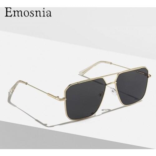 Emosnia Oversized Square Classic Sunglasses Men Women Metal Frame Gradient Lens Luxury Brand Design Dropship Oculos De Sol UV400