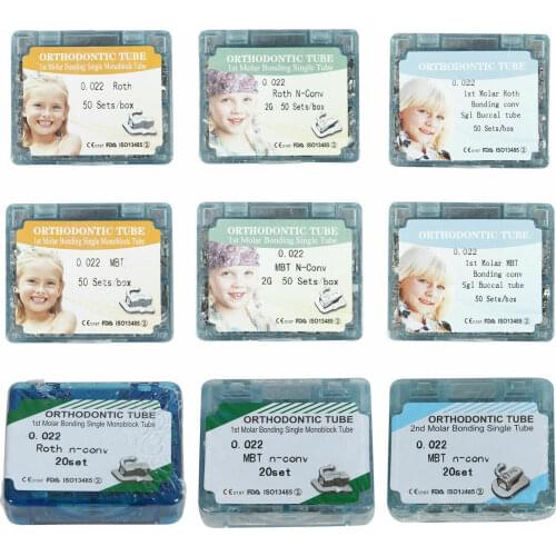 Dental Orthodontics Buccal Tube 1st/2nd Molar Bondable Non/Convertible 022 Roth/MBT Monoblock