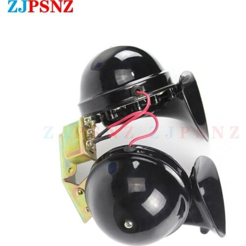 118db Super Loud Dual Tone Speaker Horn 12V 24V Auto Car Truck Snail Horns Waterproof Metal With Relay Bracket High Quality