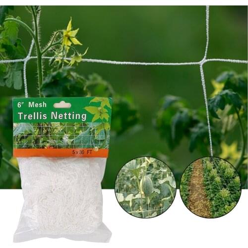Heavy-Duty Polyester Plant Trellis Netting Plant Support Vine Climbing Multi Use Hydroponics Garden Net Accessories
