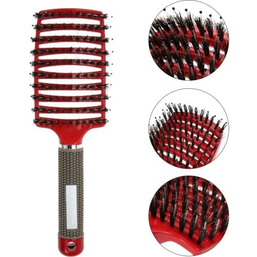 Women Wet Curly Detangle Hair Brush Girls Hair Scalp Massage Comb Hairbrush Bristle Nylon for Salon Hairdressing Styling Tools