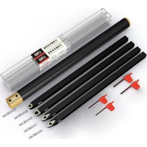 1Set Hollowing Wood Turning Tool Rotary Chisel Diamond Head Arbor R-shaped Knife for Lathe Woodworking Turning Tools Kit