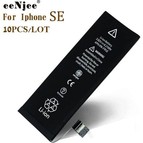EENJEE 10PCS Original IC Cell Phone Battery For Iphone SE 1624mah MobilePhone Replacement Part 100% Test 0 Cycle OEM