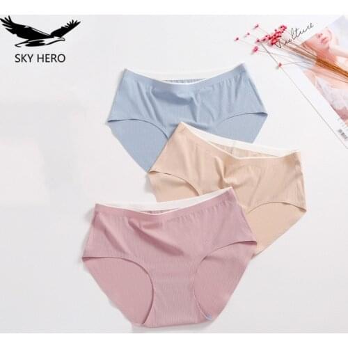 3PCS/Set Nylon Underwear Womens Panties Comfort Underpants Briefs For Woman Sexy Mid-Rise Pantys Intimates M L XL