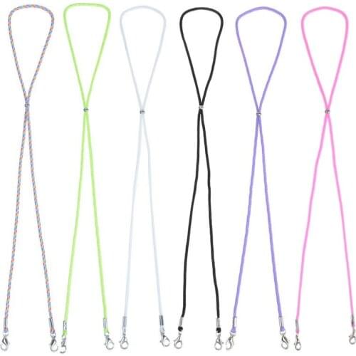 5 Pieces Mask Holder Hanger Adjustable Length Mask Lanyard Straps For Back Of Head Or Neck With Clips