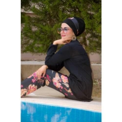 Aişe tesettür Black Swimwear