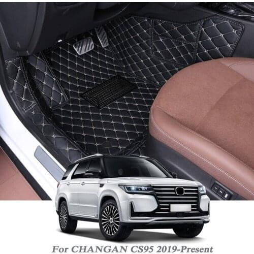 Car Styling Car Floor Mat For CHANGAN CS95 2019-Present LHD Auto Foot PU Leather Waterproof Carpet Cover Internal Accessory