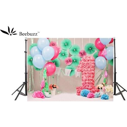 Beebuzz photo backdrop Child birthday photography background balloon photophon birthday celebration backdrop