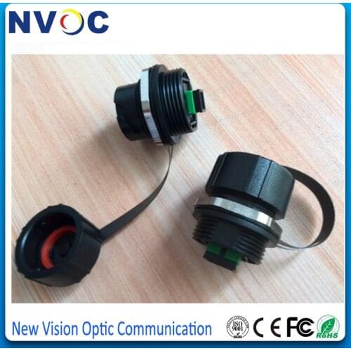 Free Shipping Outdoor IP67 ODVA-SC/APC Bulkhead Fiber Optic Adapter with Dust Cap,ODVA-SCAPC Fiber Waterproof Adaptor Connector