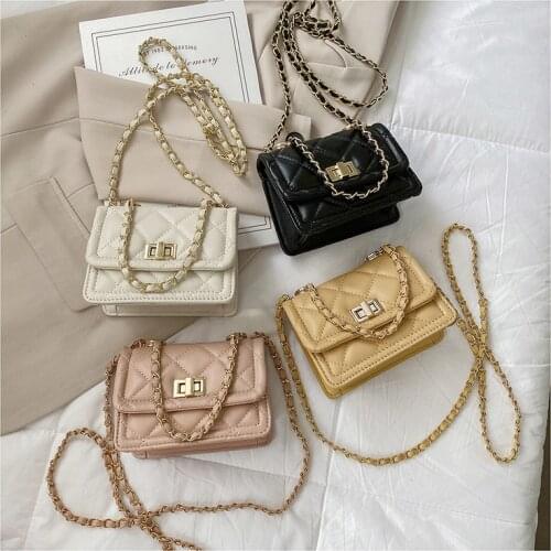 Design Chain Envelope Crossbody Shoulder Bag Purses Female Leather Lattice Chain Handbag Fashion Exquisite Shopping Bag