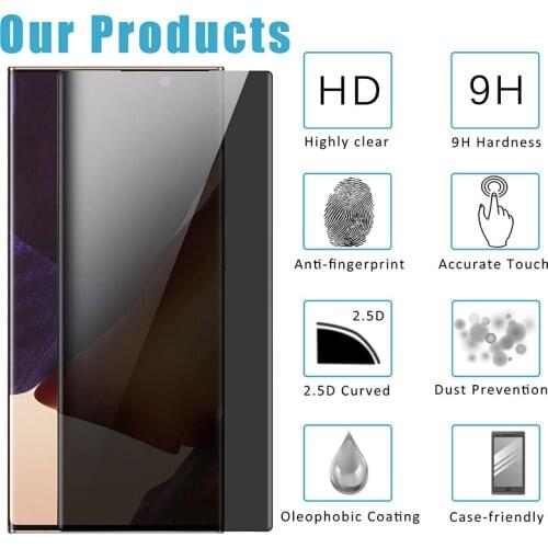 For Samsung Galaxy Note 20 Ultra 5G Smart Phone Anti-fingerprin Privacy Glass Screen Protector For Samsung Galaxy Note 20