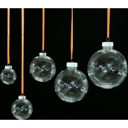 Hot Transparent Round Ball Christmas Party Home Xmas Tree Hanging Pendant Decor