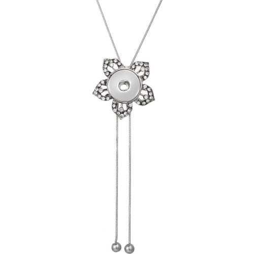 JaynaLee Fashion Snake chain Ginger Snaps Necklace Jewelry fit 18mm or 20mm Snaps for women Men gift GJN8029