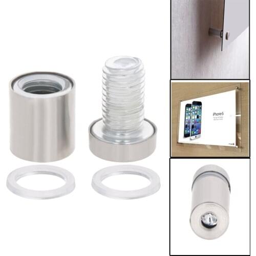 MroMax 2/5/10pcs Hot Advertising Nail Silver Color 12*20/12*25/12*30/12*40mm Hard Mounting Fastener Stainless Steel Glass Nail