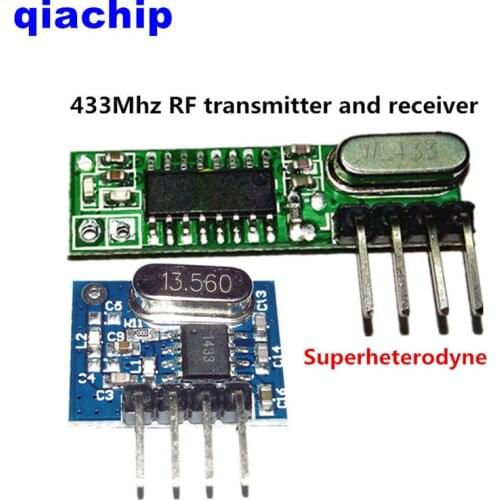 1Set superheterodyne 433Mhz RF transmitter and receiver Module kit small size For Arduino uno Diy kits 433 mhz Remote controls