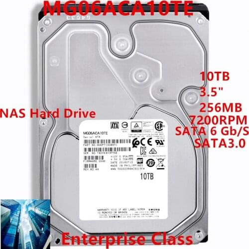 New HDD For Toshiba Brand 10TB 3.5" SATA 6 Gb/s 256MB 7200RPM For Internal HDD For Enterprise Class HDD For MG06ACA10TE