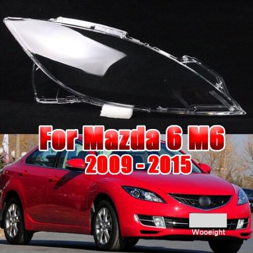 Wooeight Front Headlamp Lens For Mazda 6 M6 Sedan 4-Door 2009-2015 Car Headlight Cover Replacement Front Car Light Auto Shell