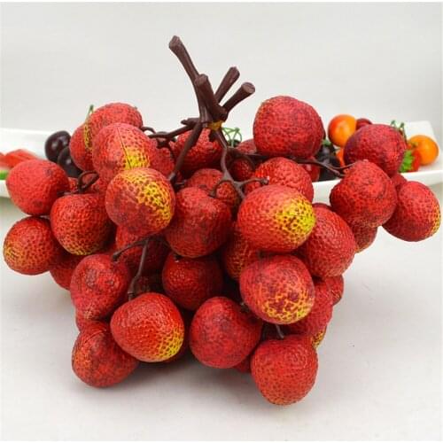 Plastic Simulation litchi lichee bunches fruit model fake fruit decorations restaurant store shop home photography photo props