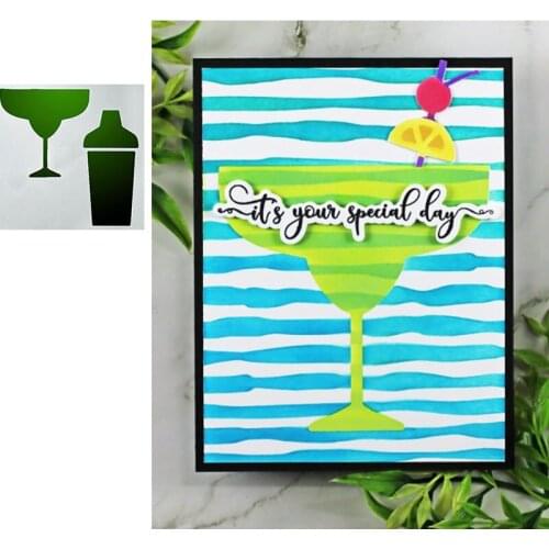 Juice cup summer drink Cutting Dies & Stamps Scrapbook Dariy Decoration Stencil Embossing Template Diy Greeting Card Albums