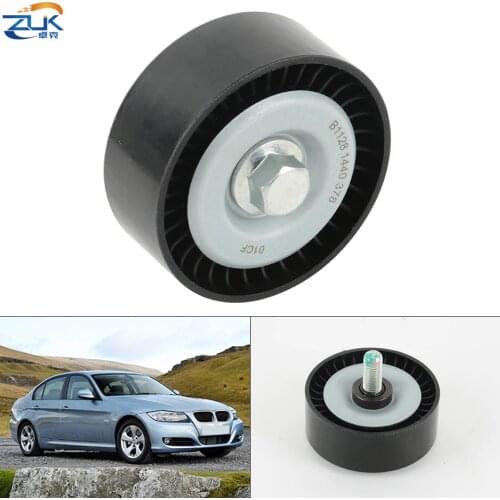 ZUK Engine Rubber Deflection pulley V-Ribbed Belt Tensioner Pulley For BMW 1/3/5 SERIES E60 E81 E82 E90 91 E92 E93 For X1 X3 Z4
