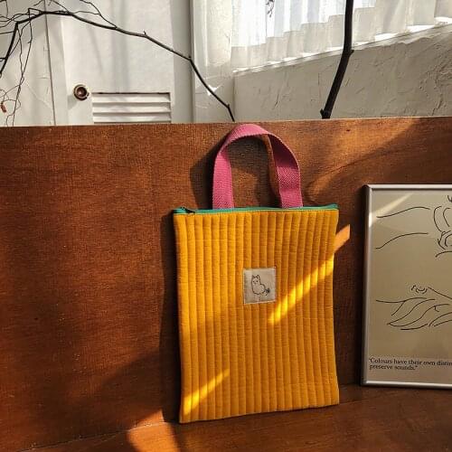 Spring 2021 new hot-selling childrens school bag ins bag childrens sewing bag portable canvas bag school bag iID bag ipad bag