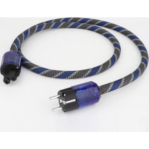 High Quality Preffair D504A Silver Plated Audiophile AC Power Cable Audio Power Extention Cable HIFI HI END Schuko US