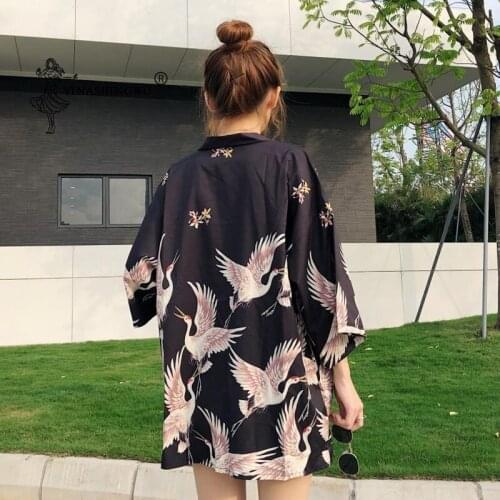 Japanese Kimono Samurai Woman Clothing Traditional Japan Blouse Yukata Haori Obi Style Coat Traditional Asian Cardigan Costume