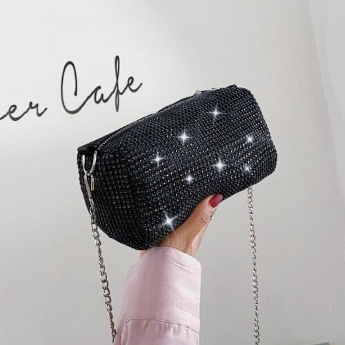 Bag Womens 2020 Summer New Dinner Diamond Bucket Bag Korean Crossbody All-match Shoulder Bag Fashion Chain Hand Bags