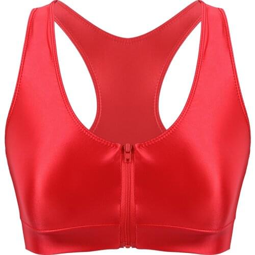 Womens Erotic Lingerie Bra Tops Casual Front Zipper Short Tank Top Bralette Stretchy Sleeveless Vest for Sports Yoga Fitness